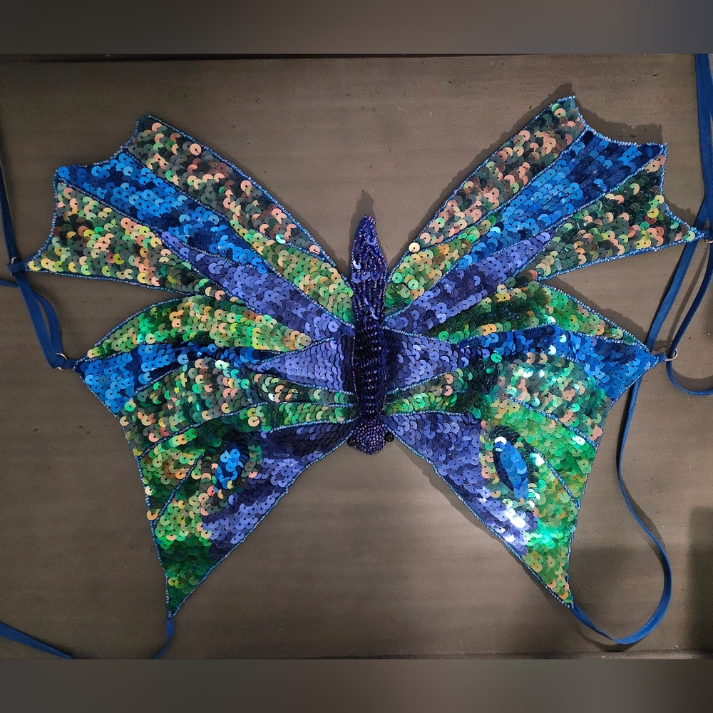 Fashion Butterfly in Sequins Top
